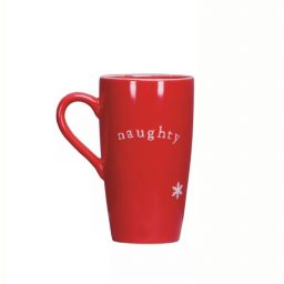 PBK 16 floz Naughty Nice Latte Coffee Mug Cup 6" Tall Christmas Snow…