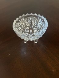 Salt Cellar Vintage Crystal Footed