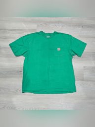 Carhartt Mens Loose Fit Green Pocket Tee with Logo Patch Size L