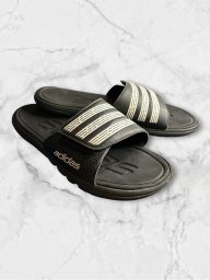Adidas slides black and white size 13