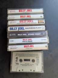 Billy Joel Audio Cassette Collection - White & Clear - Bundle Of 8