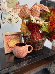 Starbucks 2025 Marbled Pumpkin Mug 12 0z Orange Cream Plum Swirl Cera…