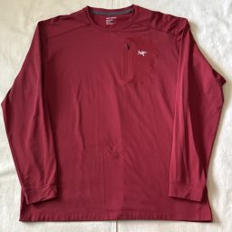 Arc'teryx Men's XL Brick Red Outdoor Base Layer Rho LT Crew Neck Top