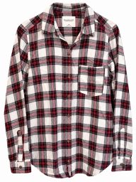 Abercrombie & Fitch Red Plaid Flannel Button Down Shirt M
