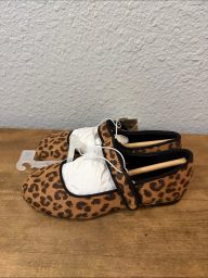 Kids Leopard Print Mary Jane Flats - Brown Leopard size 12