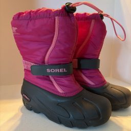 SOREL Flurry Youth Size 3 Blush Pink Lined Winter Boots Snow
