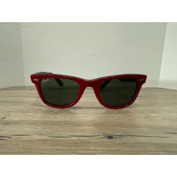 Ray-Ban Original Wayfarer RB 2140 955 Red Black Sunglasses 50-22 Italy