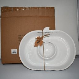 Mud Pie Thanksgiving Pumpkin Chip N Dip Set #41800105 NWT