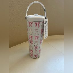 Hydrapeak White Ghost Tumbler with Pink Bows