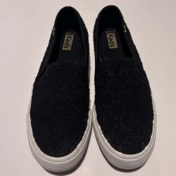 Keds Women's Double Decker Eyelet Black Sneakers